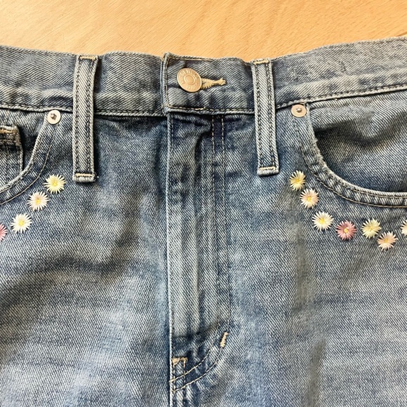 Madewell Perfect Vintage Jean Short Floral Embroidered Size 28 - Picture 10 of 12